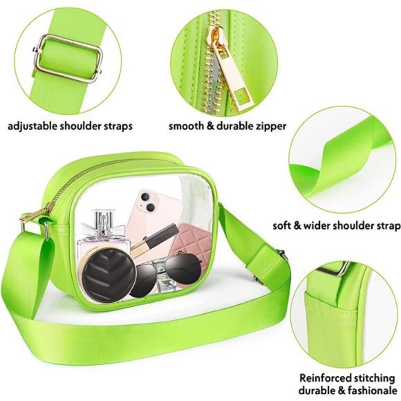 Clear Crossbody Stadium Approved Purse Bag for Concerts Sports Events Festivals - Picture 4 of 6